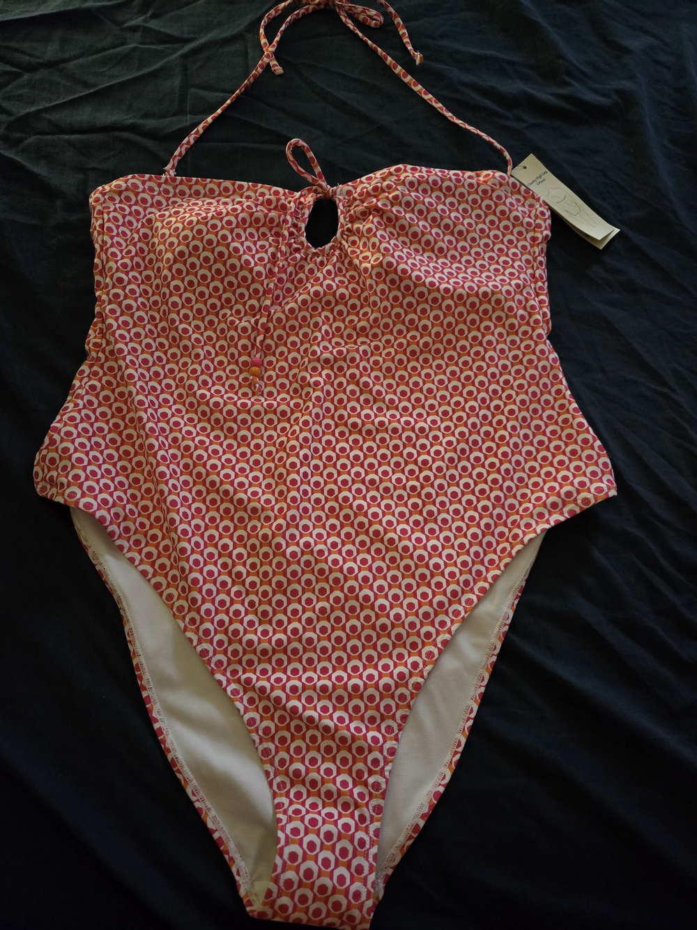 Girls' Pink Patterned One-Piece Swimsuit
